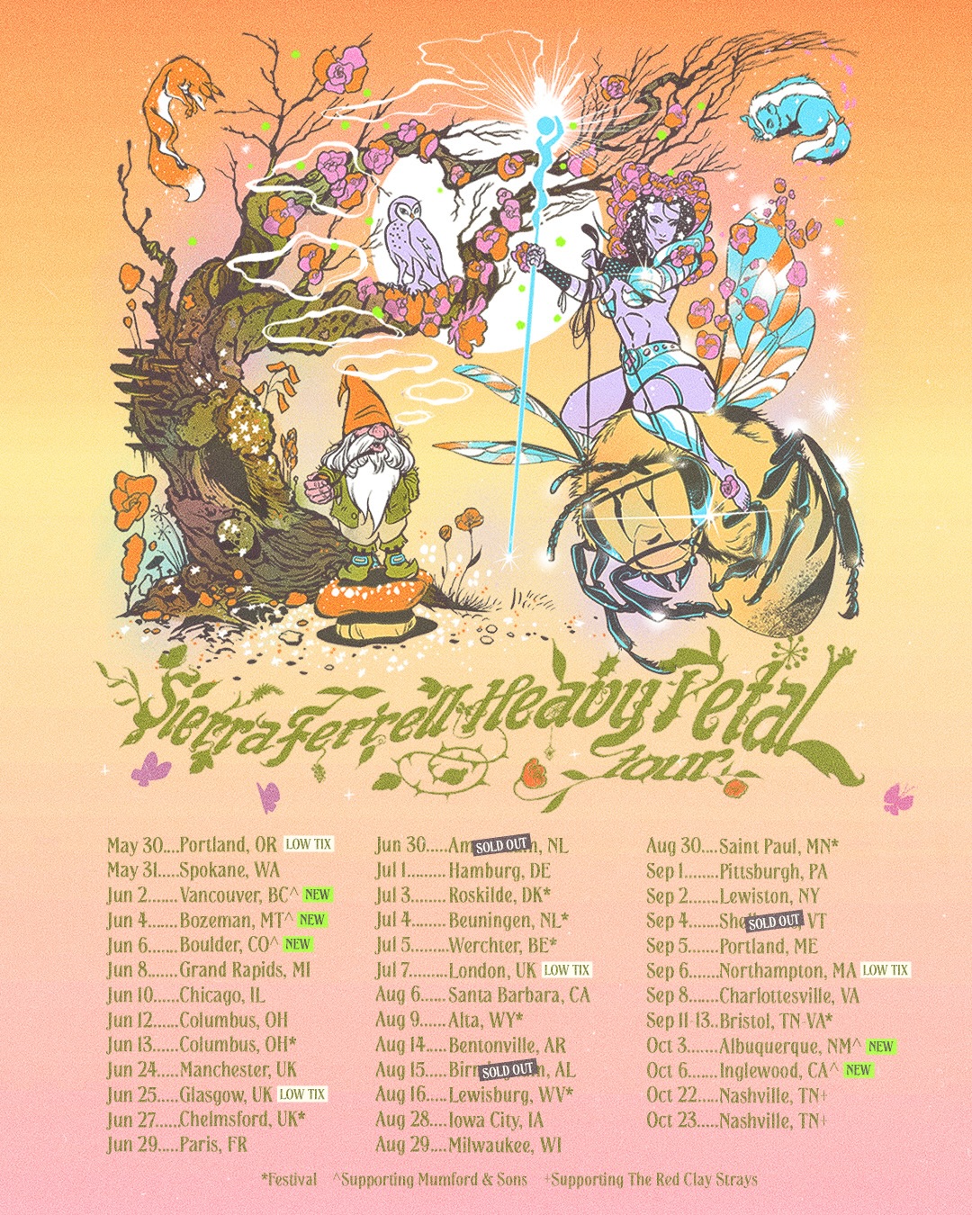Sierra Ferrell Heavy Petal Tour Poster 2026